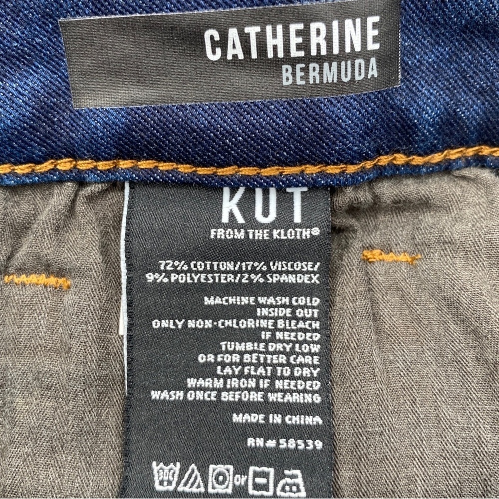 Kut from the Kloth Catherine Bermuda Denim Midrise 8” Shorts Size 8 NWT - Picture 11 of 13
